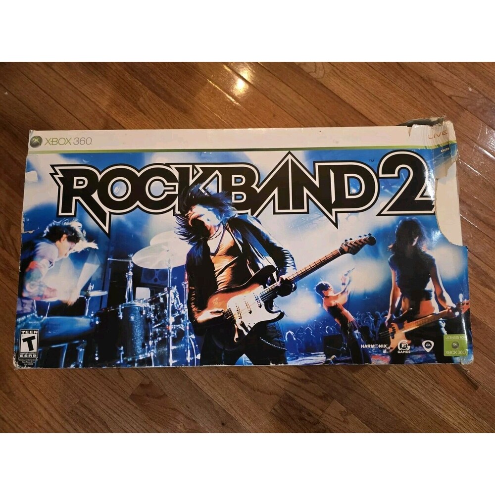 [New Open Box] Xbox 360 Rock Band 2 Wireless Drums Only & Pedal& Stand